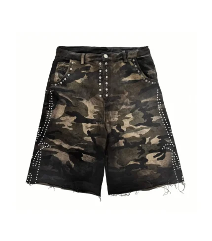 Shorts Con Borchie E Gemme