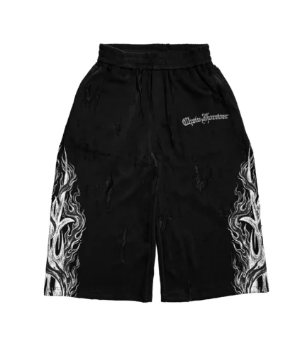 Pantaloncini Felpati Earth Angel Eroded 3/4 Neri