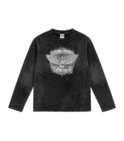 Maglia a Maniche Lunghe a Nido D’Ape “Earth Angel”